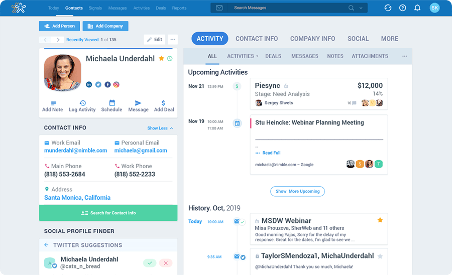 nimble dashboard