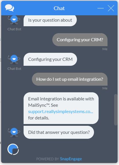 rss crm chat bot