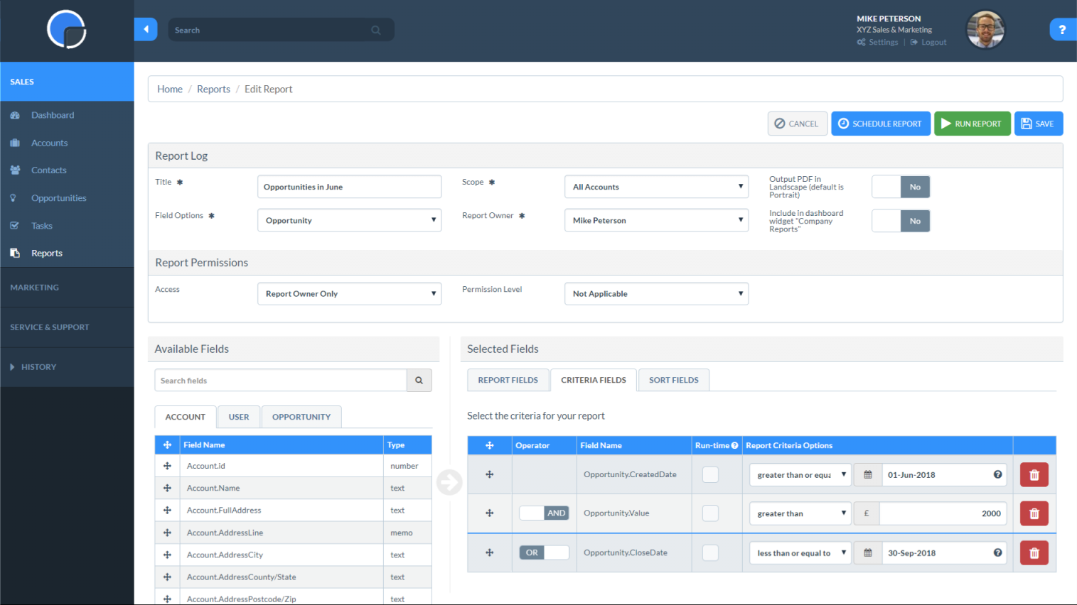 reports really simple systems screenshot crm