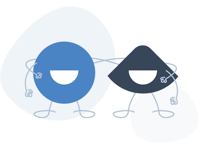 Really Simple Systems CRM macots Wedge and Pie demo team collaboration